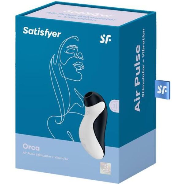 Estimulador de clitóris por sucção Satisfyer Orca com forma de orca