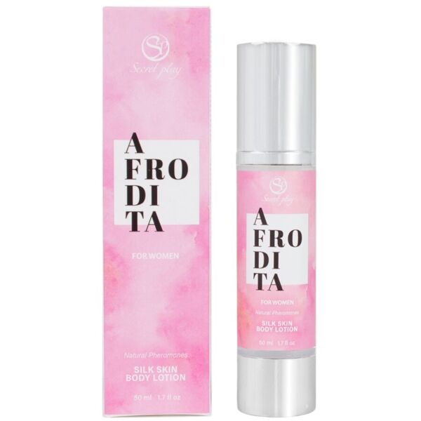 Loção com feromonas Secret Play Silk Skin, embalagem airless de 50 ml