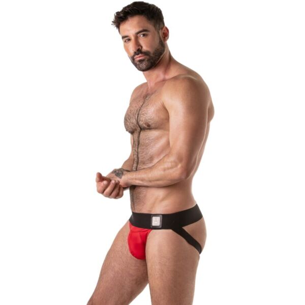 Jockstrap Locker Gear Wide Waistband com o cós elástico largo e a placa metálica do logótipo