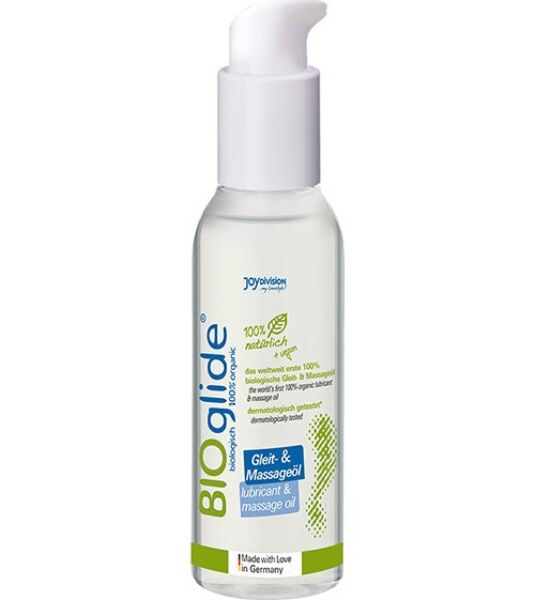 Lubrificante e óleo de massagem BIOglide 125 ml da Joydivision