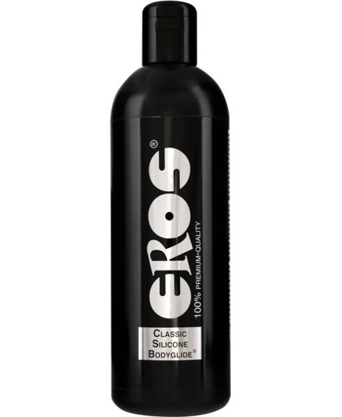 Lubrificante de silicone Eros Classic Silicone Bodyglide na sua embalagem