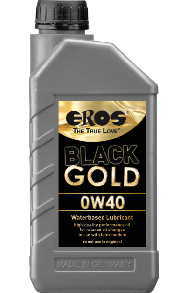 Lubrificante à base de água EROS Black Gold em garrafa de 1000 ml