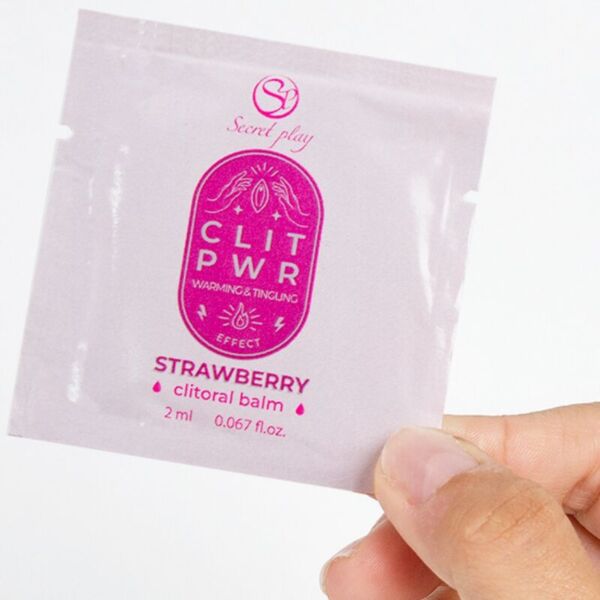 Saqueta monodose de gel estimulante de clitóris Secret Play Clit Pwr Morango de 2 ml