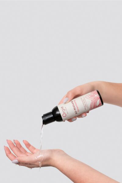 Frasco de 150 ml do gel íntimo Orgie All-Natural Strawberry com sabor a morango