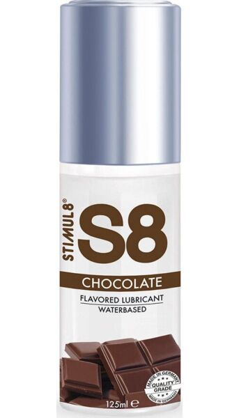 Lubrificante com sabor Stimul8 S8 chocolate, à base de água
