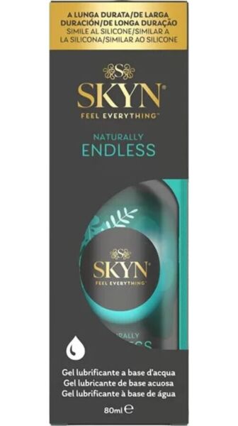 Frasco de 80 ml do lubrificante SKYN Naturally Endless com doseador de bomba