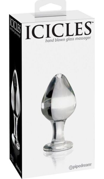 Plug anal de vidro soprado Pipedream Icicles N. 25