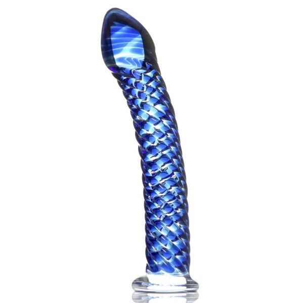 Dildo de vidro Pipedream Icicles N. 29, de vidro soprado