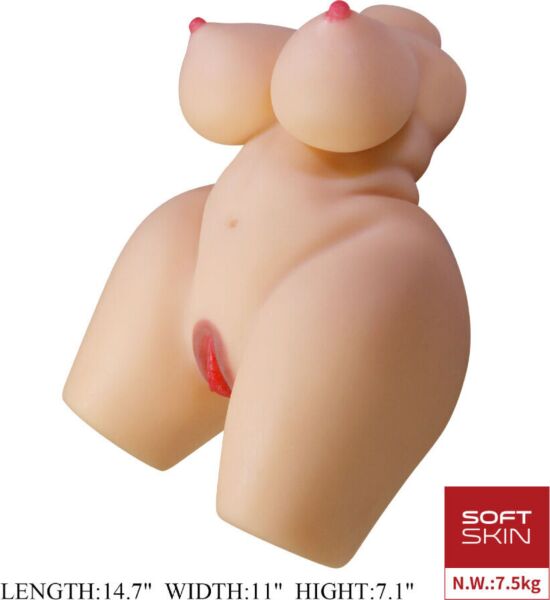 Masturbador torso Crazy Bull Grace, com entrada vaginal e anal