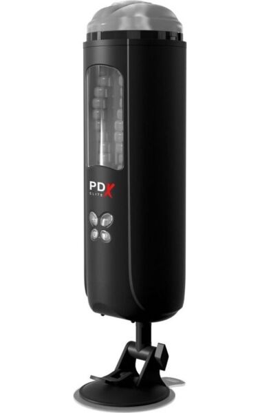 Masturbador PDX Elite Ultimate Milker da Pipedream, com a sua carcaça e janela transparente
