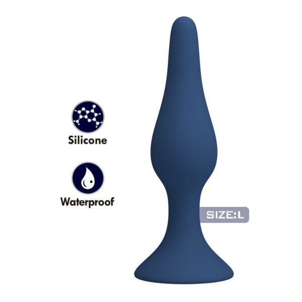 Plug anal MR PLAY Slim de silicone azul