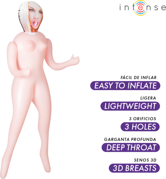 Boneca insuflável Intense Dolls Irina de corpo inteiro com seios 3D