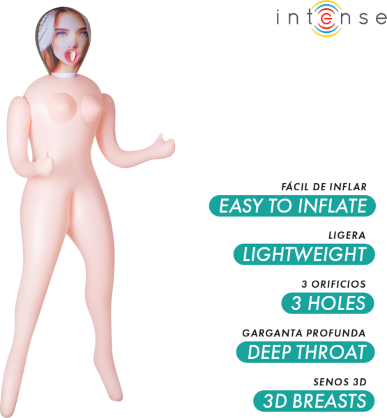 Boneca insuflável Intense Dolls Nicole com três orifícios