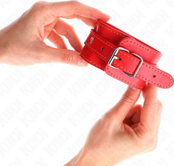 Algemas vermelhas para os pulsos Kink Thin Wrist Restraints Red