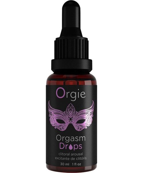 Frasco de Orgie Orgasm Drops, gel íntimo para o clitóris de 30 ml