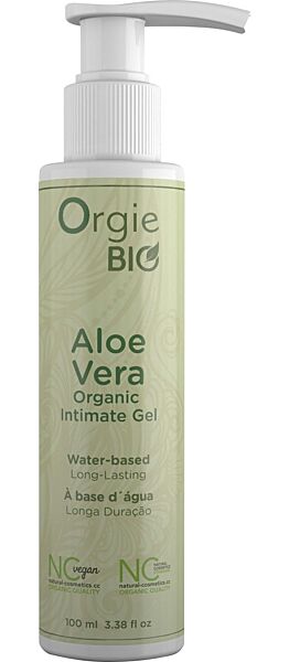 Gel íntimo Orgie Bio Aloe Vera 100 ml em frasco com doseador