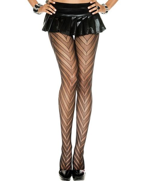 Collants pretos Music Legs Desenho de picos