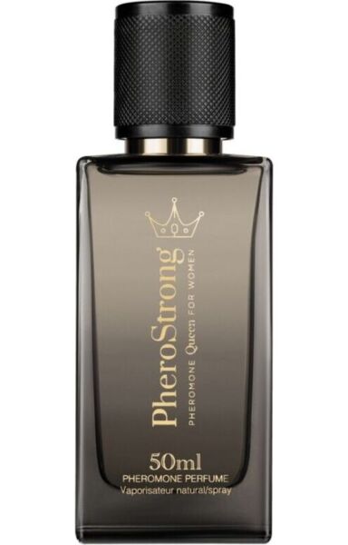 Frasco do perfume com feromonas PheroStrong Queen para mulher, de 50 ml