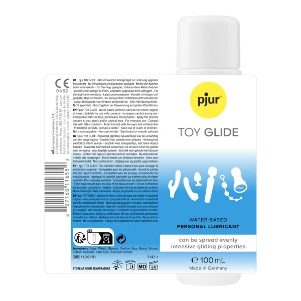Frasco de lubrificante pjur Toy Glide de 100 ml