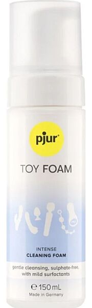 Frasco de espuma de limpeza Pjur TOY FOAM 150 ml com doseador