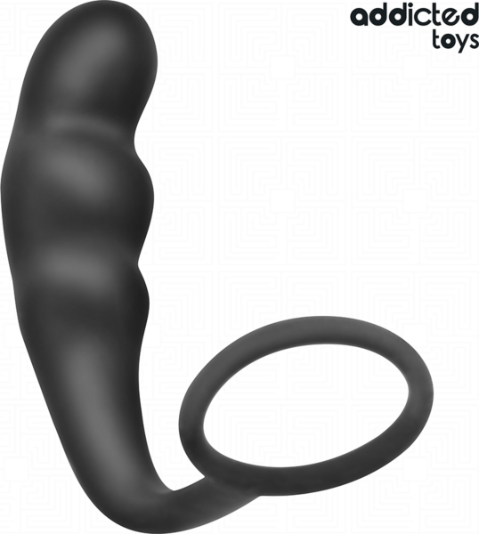 Plug anal Addicted Toys Modelo 4 com o seu anel para os testículos