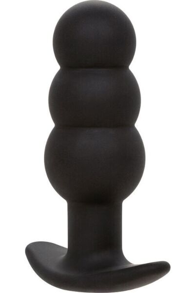 Plug anal vibratório Rock Bottom Beaded Probe da CalExotics, preto e com forma de contas