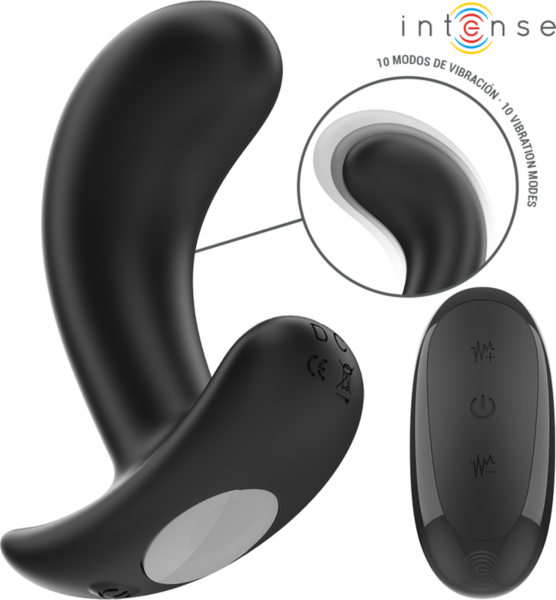 Plug anal Intense Chandler preto com comando remoto