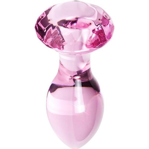 Plug anal de vidro S Pleasures Crystal Luna com ponta cónica e base em forma de diamante