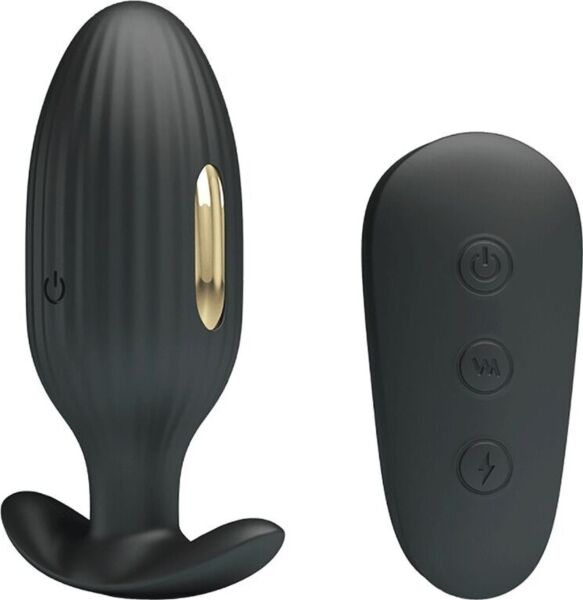 Plug anal vibratório Pretty Love Kelly de cor preta