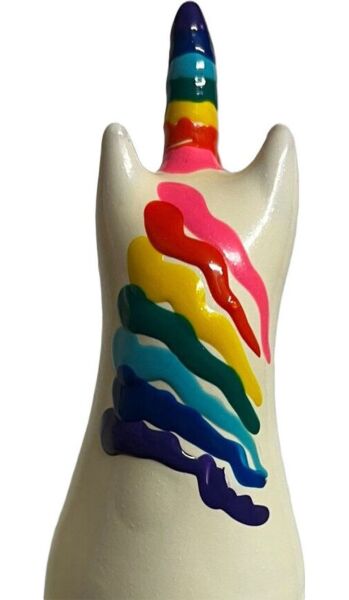 Preservativo de novidade Condomerie Unicorn Rainbow, pintado à mão