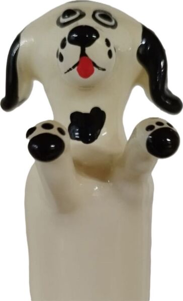Preservativo decorativo Condomerie Happy White Dog XL, pintado à mão