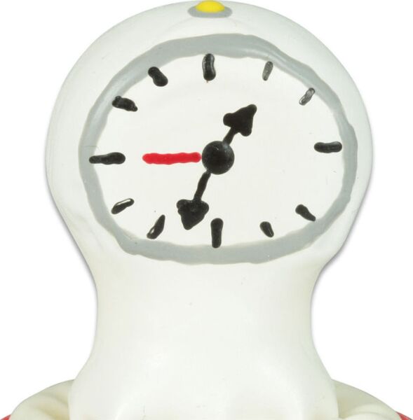 Preservativo de brincadeira Condomerie Clock pintado à mão com um desenho de relógio