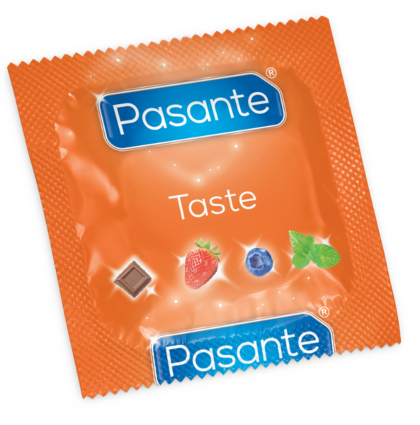 Caixa de 144 preservativos de sabores Pasante Taste