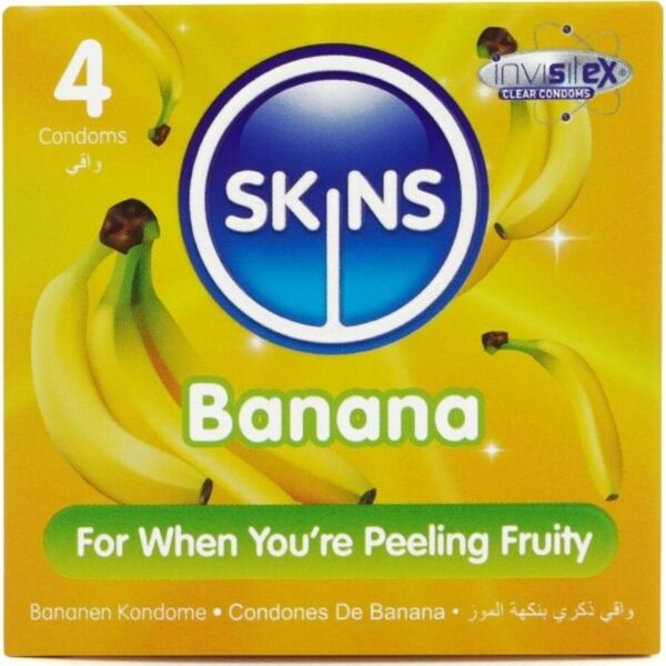 Preservativos com sabores Skins nos respetivos packs