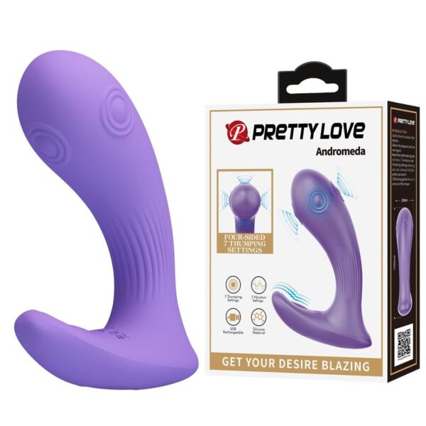 Vibrador de dupla estimulação Pretty Love Andromeda na cor roxa