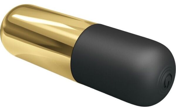 Bala vibratória Pretty Love em dourado e preto