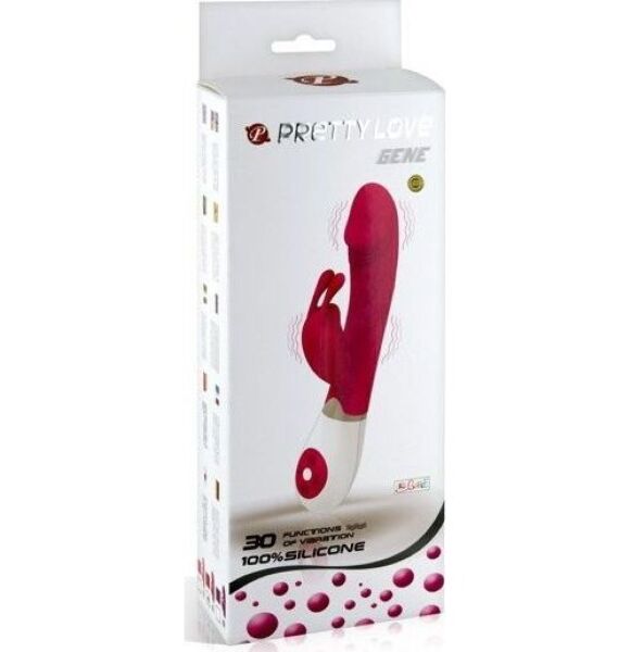 Vibrador rabbit Pretty Love BI-014224 em lilás e branco, com as suas orelhas para o clitóris