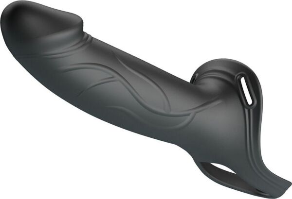Arnês strap-on Pretty Love BW-022108 com o seu dildo oco realista, em preto