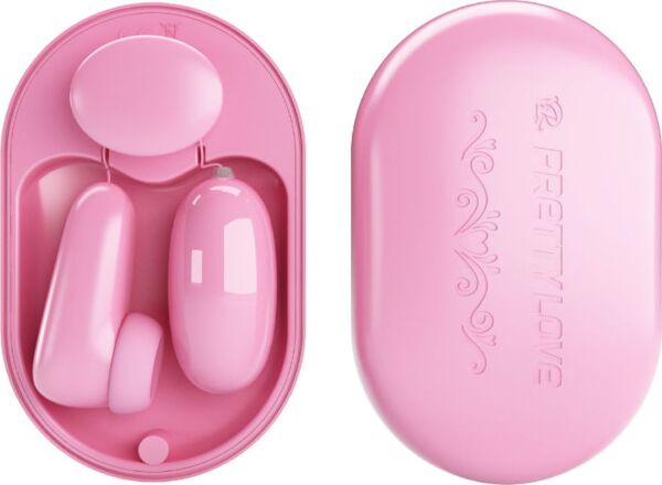 Bala vibratória Pretty Love Magic Box com o estimulador de batidas e o comando com fio