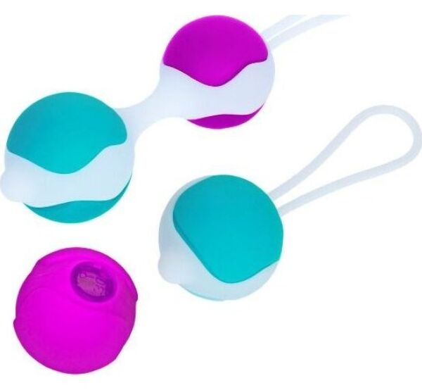 Conjunto de bolas vaginais Pretty Love Flirtation Orgasmic Ball Deluxe de silicone, com as respetivas bolas intercambiáveis