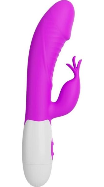 Vibrador rabbit Pretty Love Rasmussen com parte insertável e braço para o clitóris