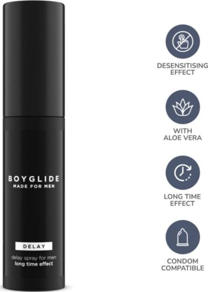 Spray retardante Boyglide Delay da IntimateLine, frasco de 20 ml