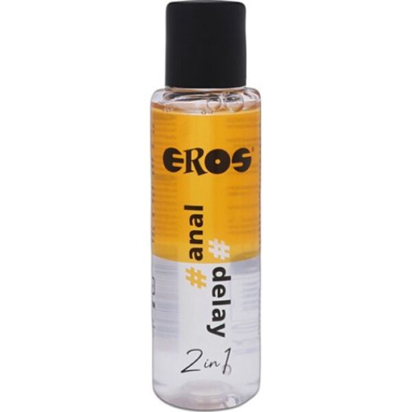 Frasco de 100 ml do lubrificante anal Eros 2 em 1 Anal Delay