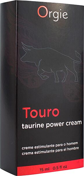 Embalagem de creme estimulante Orgie Touro de 15 ml