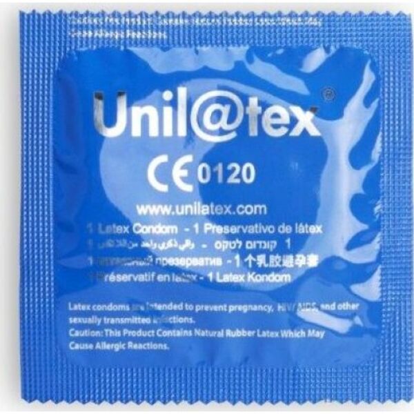 Embalagem de preservativos Unilatex de 144 unidades, lisos e lubrificados