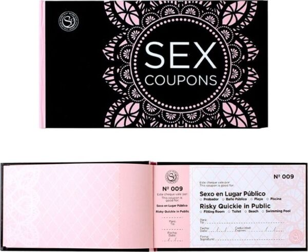 Vales eróticos Secret Play Sex Coupons com 50 cheques