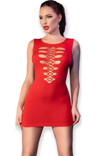 Minivestido vermelho Chilirose CR 4622 vermelho S/M com aberturas