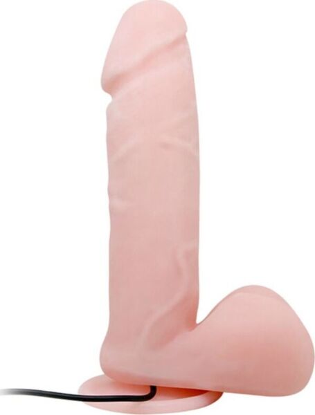 Vibrador realista Baile BW-008017BRSY, com testículos e ventosa na base