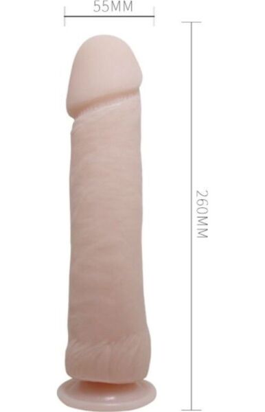 Vibrador realista Baile 26 cm cor de pele, com veias e ventosa na base