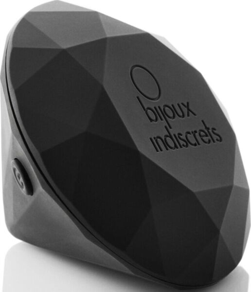 Vibrador de clitóris Bijoux Indiscrets Twenty One Matte Black, em forma de diamante e com acabamento preto mate